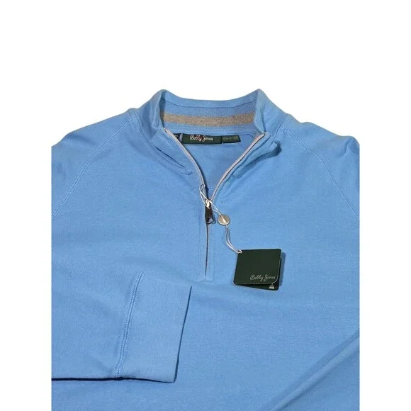 Bobby Jones Performance Clubhouse 1/4 Zip Pullover Men 2XL Newport Blue NWT - Picture 4 of 9